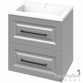 Подвесная тумба с раковиной Mirater Денвер Родео 60 серая