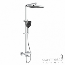 Душевая стойка с термостатом и изливом Qtap Cascada QTSWA112CRM45902 хром