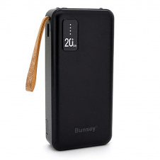 Повербанк Power Bank Bunsey BY-29 20000mAh, Input:MicroUSB+Type-C, Output:2USB/Type-C, PD20W, White or Black