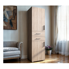Фото - Шафа-пенал Tobi Sho ST-0014 з полицями та висувними шухлядами, 600х2180х520 мм, Сонома Шафа-пенал Tobi Sho ST-0014 з полицями та висувними шухлядами, 600х2180х520 мм, Сонома