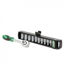 Набор головок 10шт. 1/2-8,10,12,13,14,15,16,17,18,19 мм c трещоткой INTERTOOL ET-6013