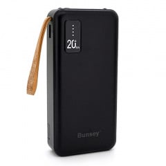 Повербанк Power Bank Bunsey BY-29 20000mAh, Input:MicroUSB+Type-C, Output:2USB/Type-C, PD20W, White or Black Прилуки