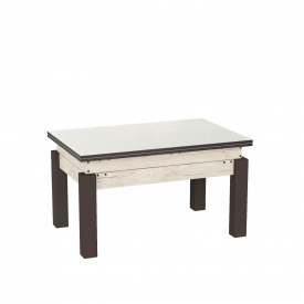 Стол-трансформер Art In Head B-Fly Glass 900x554x600 Дуб экспрессив песочный/Венге/Белый (TB10111100231)