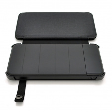 Повербанк Power bank Voltronic 12000 mAh Solar, Input:5V/1A(microUSB), Output:5V/2,1А(2хUSB), rubberized case, Black, BOX