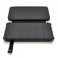 Повербанк Power bank Voltronic 12000 mAh Solar, Input:5V/1A(microUSB), Output:5V/2,1А(2хUSB), rubberized case, Black, BOX Стрый