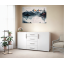 Комод с дверцами Tobi Sho Keelin ST-0004 на 4 ящика для гостиной, 1500х820х520 мм Белый Косов