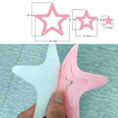Мини коврики для ванной противоскользящие Xinfugu AST-014 8.5х8.5 cm 6 шт. Розовый Городок