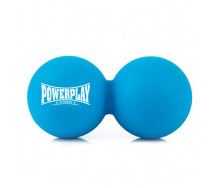 Массажный двойной мяч PowerPlay PP-4355 Silicone Lacrosse Peanut Ball 6.3х12.6 см Синий