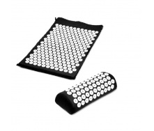 Коврик массажно-акупунктурный Life style Acupressure Mat and Pillow Set с подушкой 64 х 40 см Черный