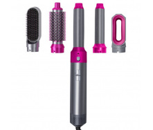 Мультистайлер для волос RIAS Hot Air Styler 5в1 с феном 1000W Grey/Pink (3_02764)