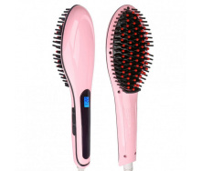 Расческа-выпрямитель Fast Hair Brush Straightener Dt-9903 Розовая