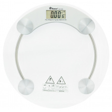 Весы напольные стеклянные (круглые) Domotec MS-2003A на 180 кг с термометром (3_01284)