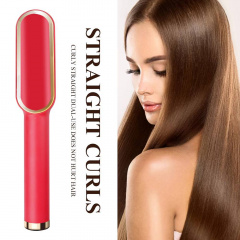 Электрическая расческа-выпрямитель для волос и бороды Hair Style UKC утюжок с турмалиновым покрытием 6 температурных режимов Красный Харків