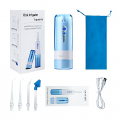 Ирригатор портативный для ухода за полостью рта Power Floss PR40V original Голубой Тернополь