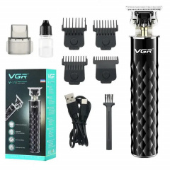 Триммер аккумуляторный для бороды и волос VGR V-170 Black (3_02923) Новониколаевка
