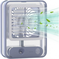 Мини кондиционер аккумуляторный от USB Transparent Spray Light Fan (UKC-01) Обухов