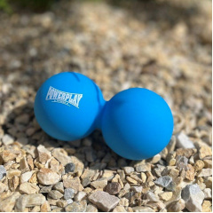 Массажный двойной мяч PowerPlay PP-4355 Silicone Lacrosse Peanut Ball 6.3х12.6 см Синий Мукачево