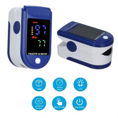 Пульсоксиметр электронный на палец Healer Oximeter 5309 LED пульсоксиметр+Батарейки+Черные спортивные часы Бровары