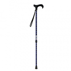 Трость телескопическая MQ Perfect MQ584 Tartan Blu - Manico Derby Nero 55-94 см Комбинированный Червоноград