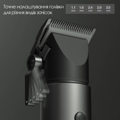 Машинка для стрижки волос Xiaomi Riwa RE-6510 Черно-серый Володарськ-Волинський