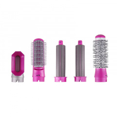 Мультистайлер для волос RIAS Hot Air Styler 5в1 с феном 1000W Grey/Pink (3_02764) Весёлое