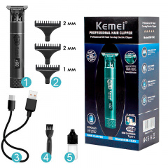 Машинка для стрижки волос Kemei KM-1943 Черный (10601-57112) Київ