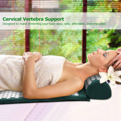 Коврик массажно-акупунктурный с подушкой Life style Acupressure Mat and Pillow Set 64х40см Темно-зеленый Херсон