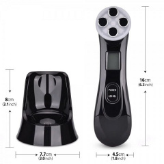 Ультразвуковой массажер для лица Black Owl RF + EMS + Фототерапия с эффектом лифтинга и подтяжки кожи Черный (232) Житомир