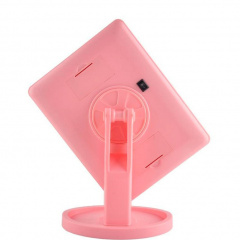 Косметическое зеркало Large 22 с LED подсветкой Pink (kz027-hbr) Запоріжжя