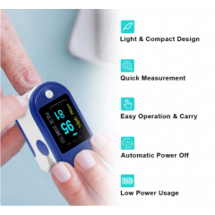Пульсоксиметр Pulse Oximeter Healer AD807 электронный на палец Синий Вінниця
