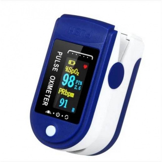 Пульсоксиметр Fingertip Pulse Oximeter LK-88 1 шт Cине-белый (0274)