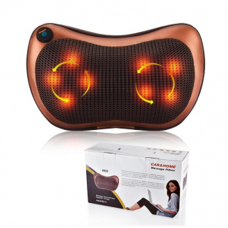 Массажер подушка для спины и шеи Massage pillow GHM 8028 Brown (kz011-hbr)