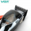 Машинка для стрижки волос VGR V-647 LED-дисплей аккумуляторная 4 насадки 2500mAh 3W Silver Хмільник