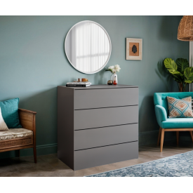 Комод із 4 шухлядами Tobi Sho Damien ТХ-05 для вітальні, спальні, 1000х1015х400 мм Антрацит