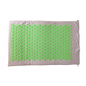 Акупунктурный массажный коврик аппликатор Кузнецова Rao 76*48 см Серый с салатовым