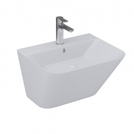 Раковина подвесная Lucco Moena 550х450 прямоугольная, серебристая матовая