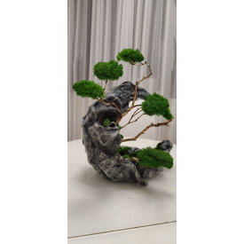 Кашпо ручной работы Луна , со стабилизированным мхом