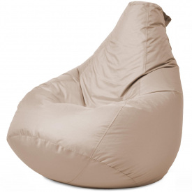 Кресло-мешок груша Оксфорд Waterproof 2XL 85х80х85 см iQmebel Бежевый сьемный чехол