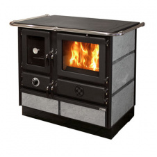Піч MBS Super Thermo Magnum black stone 20 кВт ліве підключення димоходу