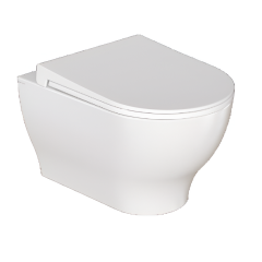 Унитаз подвесной Lucco Venus 54х35 безободковый, с сиденьем Soft Close белый глянцевый Одеса