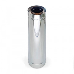 Труба дымоходная Versia-Lux 0,5 м Ø 220/280 мм нерж/нерж 1/0,5 мм двустенный элемент Мелитополь