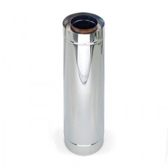 Труба дымоходная Versia-Lux 1 м Ø 160/220 мм нерж/нерж 0,5/0,5 мм двустенный элемент Киев