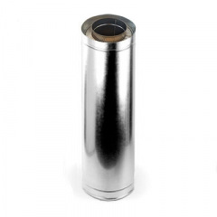 Труба дымоходная Versia-Lux 0,5 м Ø 160/220 мм нерж/оц 1/0,5 мм двустенный элемент Киев