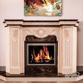 Портал камінний Браво Барселона прямий botticino