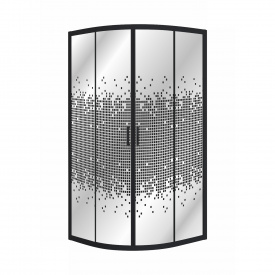 Душевая кабина EGER TISZA BN 200x90 полукруглая, стекло 4 мм + поддон 90x90 белый (599-021BN)