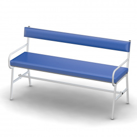 Банкетка тримісна зі спинкою та поручнями медична МБс-3 ТМ Омега