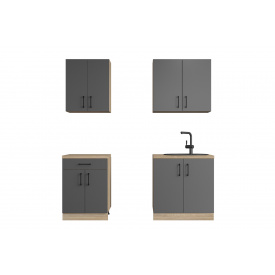 Кухонний гарнітур Орбіто-2 (191 см, графіт)