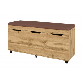 Тумба для взуття з сидінням Vertex (120х40х50 см, тахо + коричневий)