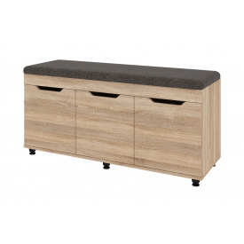 Тумба для взуття з сидінням Vertex (120х40х50 см, сонома + савана кава)