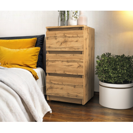 Тумба прикроватная Tobi Sho Heidi T-216 на три ящика для спальни, 400х758х398 мм Аппалачи